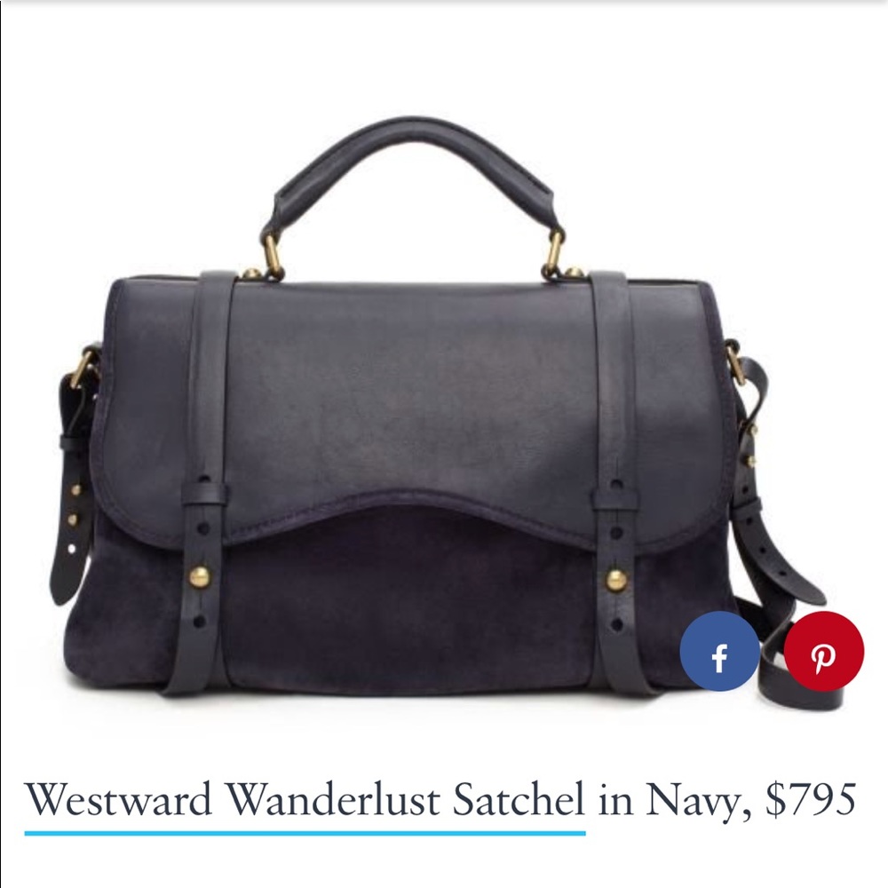Kate Spade Westward Wanderlust Navy Satchel - Picture 4 of 8